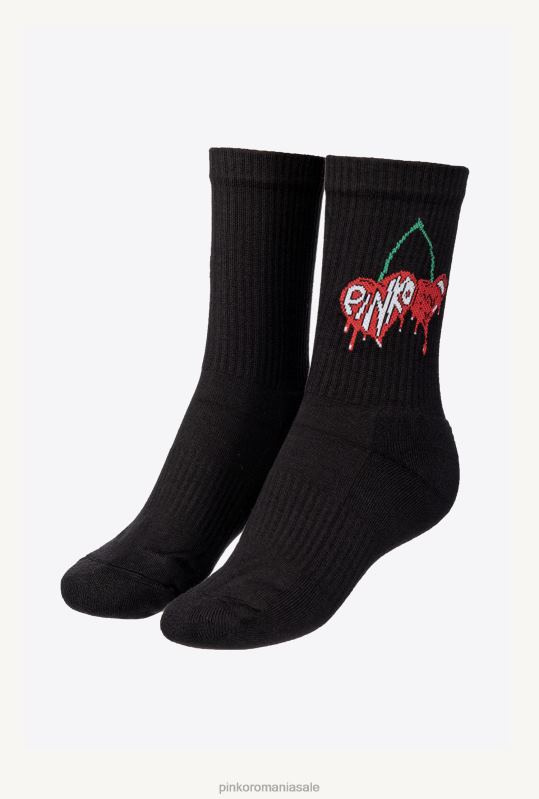 ciorapi | șosete sport vișini din jacquard Pinko multi. negru/rosu B0D081274