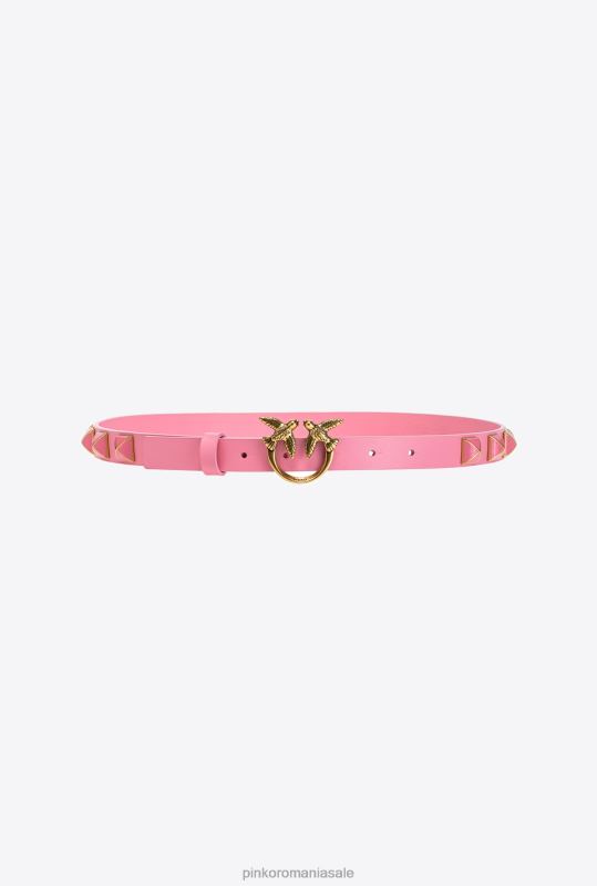 curele | centură subțire de păsări de dragoste cu știfturi Pinko marin roz-aur antic B0D08985