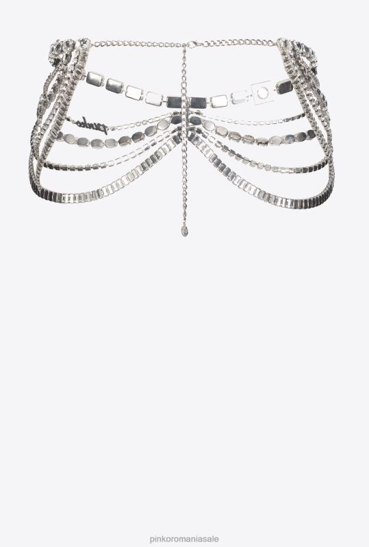 curele | curea bijuterie cu mai multe șuvițe Pinko nichel/cristal B0D081062