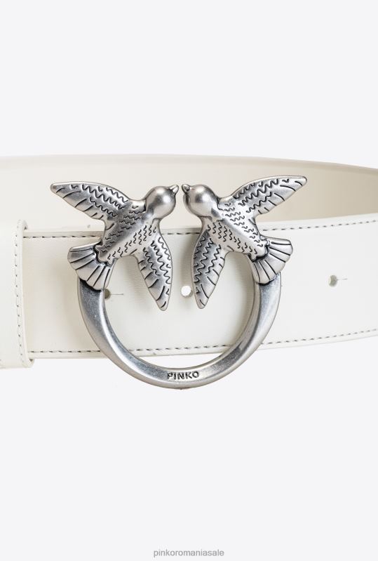 curele | curea din piele păsări dragoste Pinko argint alb-vechi B0D08990