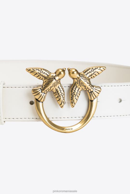 curele | curea din piele păsări dragoste Pinko aur alb-vechi B0D081042