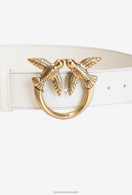 curele | curea din piele păsări dragoste Pinko aur alb-vechi B0D08993