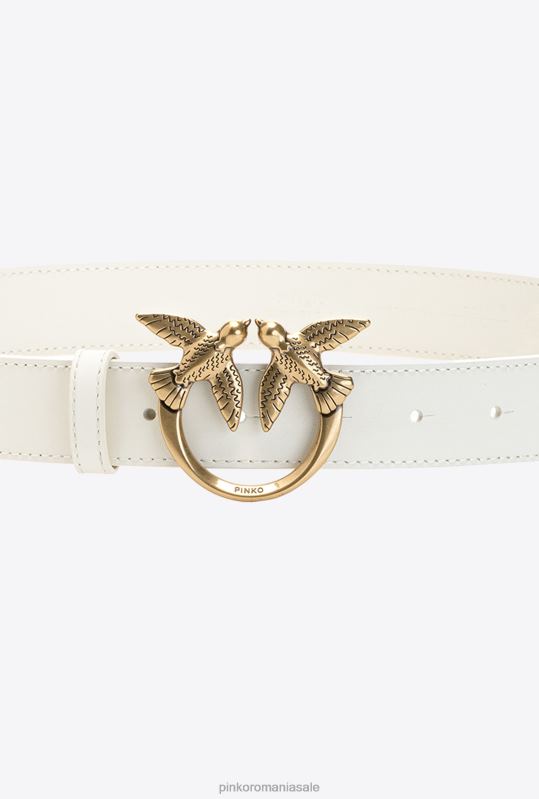 curele | curea din piele păsări dragoste Pinko g. maroso bej-auriu antic B0D081011
