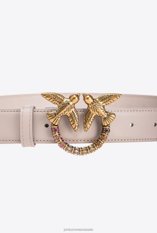 curele | curea din piele păsări dragoste Pinko pinguin gri-aur antic B0D08969