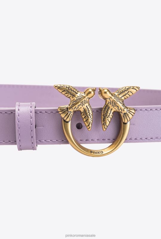 curele | curea subțire din piele păsări de dragoste Pinko iris-aur antic B0D08981