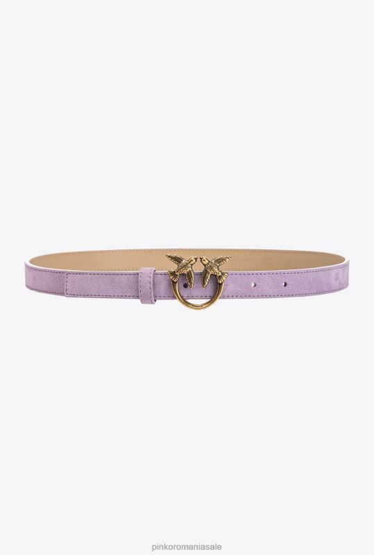 curele | curea subtire de piele intoarsa pasari Pinko iris-aur antic B0D08979