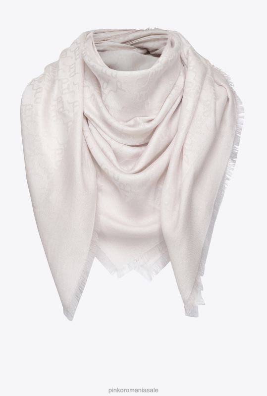 eșarfe | eșarfă mare cu model logo Pinko trandafir parfait de piersici B0D081268