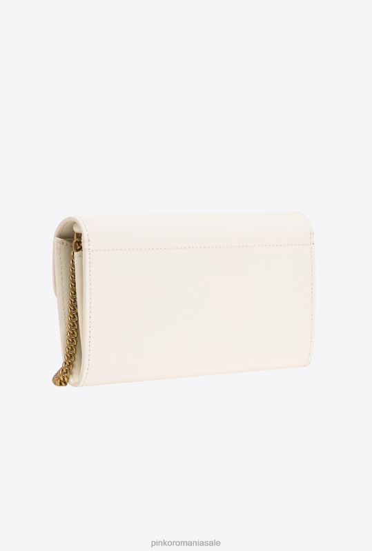 posete | geantă de dragoste pur și simplu portofel Pinko aur alb-vechi B0D081125