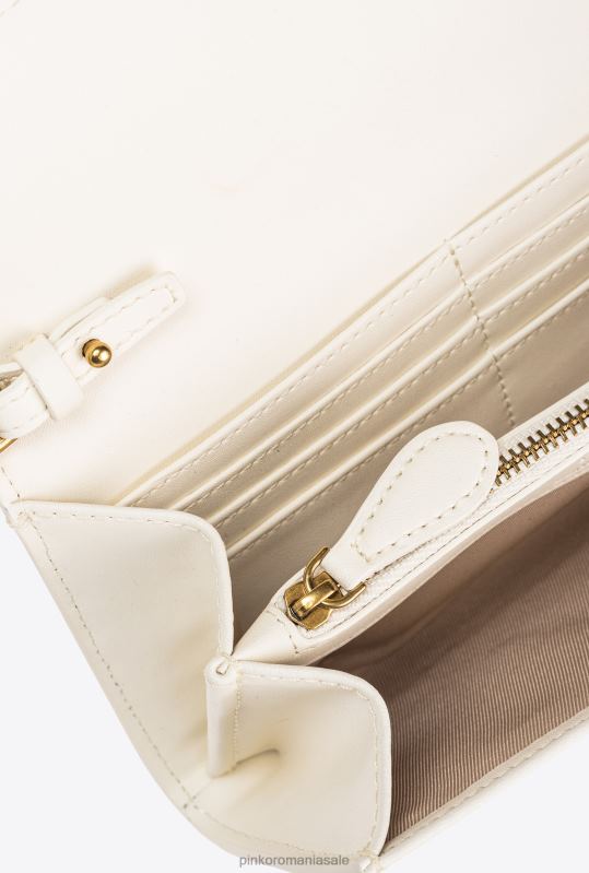 posete | geantă de dragoste pur și simplu portofel Pinko aur alb-vechi B0D081125