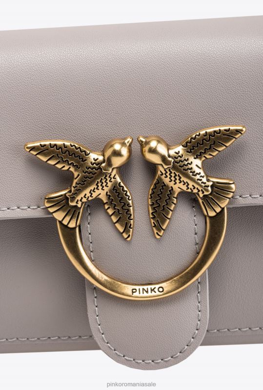 posete | geantă de dragoste pur și simplu portofel Pinko pinguin gri-aur antic B0D081124