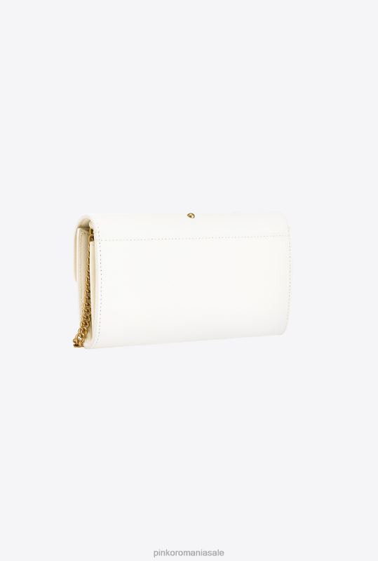 posete | lovebag pur și simplu portofel Pinko aur alb-vechi B0D081128
