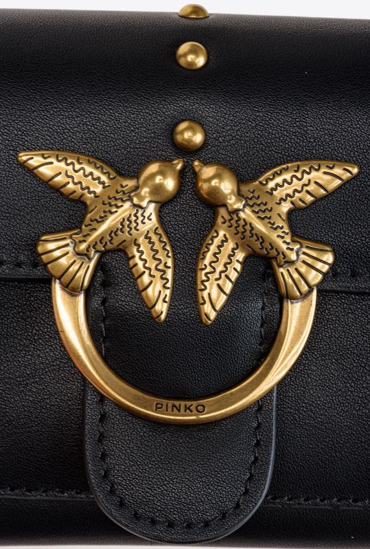 posete | lovebag pur și simplu portofel Pinko aur negru-vechi B0D081127