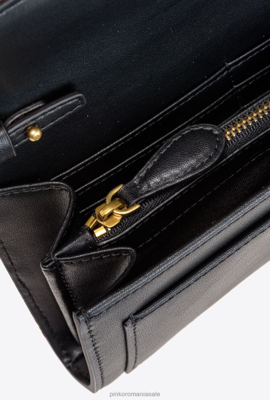 posete | lovebag pur și simplu portofel Pinko aur negru-vechi B0D081127