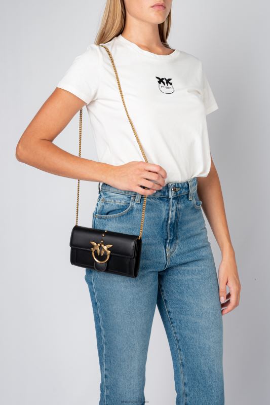 posete | lovebag pur și simplu portofel Pinko aur negru-vechi B0D081127