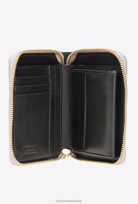 posete | posetă cu fermoar din piele de reptilă multicoloră galleria Pinko auriu strălucitor multicolor B0D081176