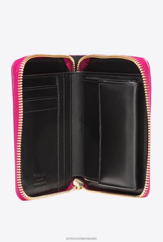 posete | posetă galleria cu fermoar din piele de reptilă laminată Pinko auriu fucsia-lucitor B0D081175