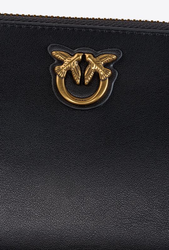posete | poseta din piele cu fermoar Pinko aur negru-vechi B0D081151