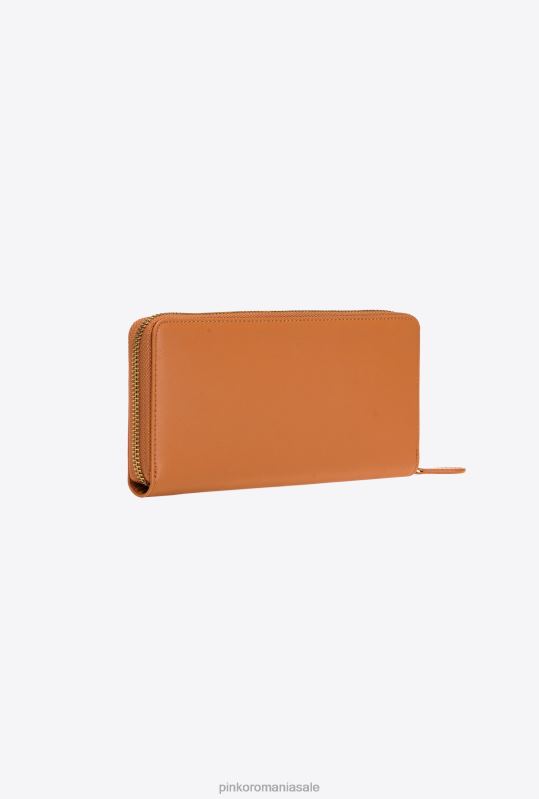 posete | poseta din piele cu fermoar Pinko coniac-aur antic B0D081153