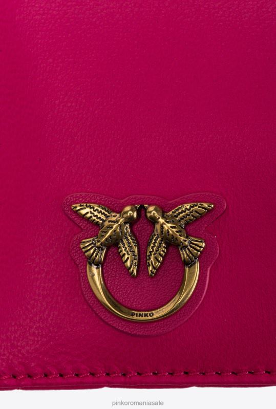 posete | suport card cu fermoar cu model chevron Pinko aur roz-vechi B0D081161