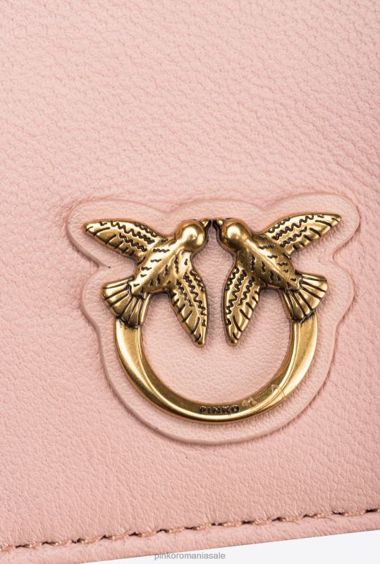 posete | suport card cu fermoar cu model chevron Pinko roz praf-aur antic B0D081164