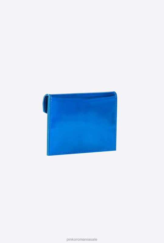 posete | suport pentru carduri plat iridescent galleria Pinko albastru irizat-aur antic B0D081169