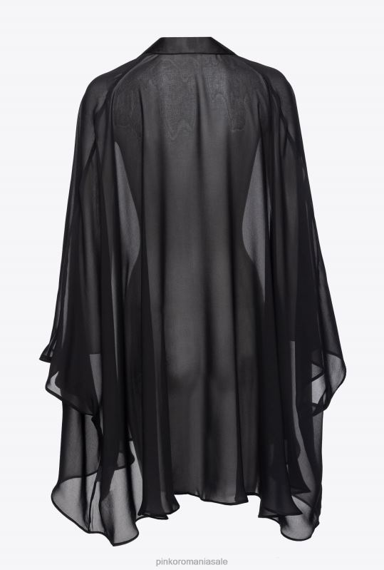 ridic din umeri | șifon ridicând din umeri Pinko limuzina neagră B0D081265