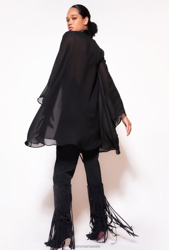 ridic din umeri | șifon ridicând din umeri Pinko limuzina neagră B0D081265