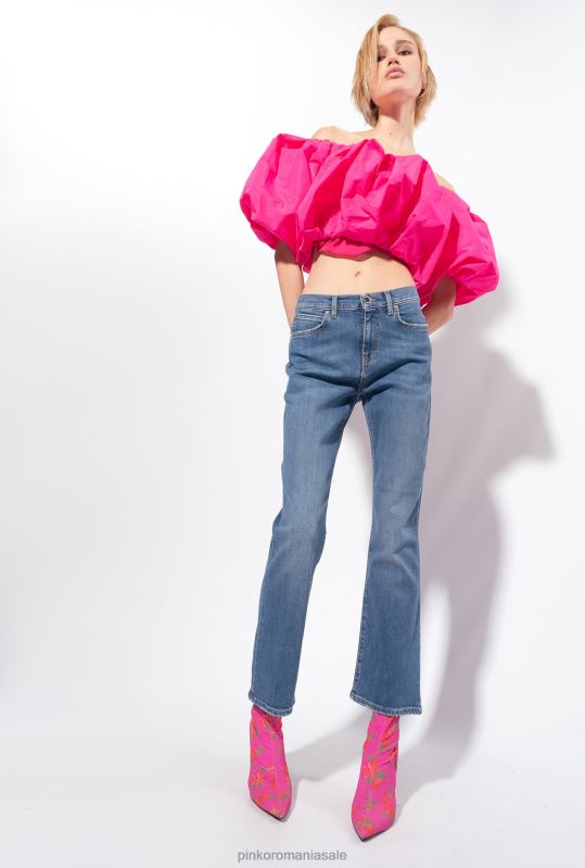 blugi | blugi bootcut din denim stretch Pinko spălare mijlocie închisă B0D08849