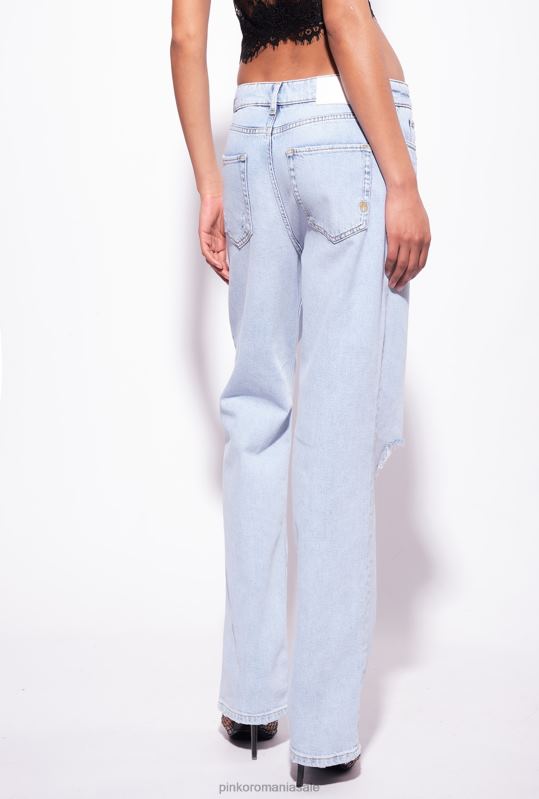 blugi | blugi boyfriend cu rupturi Pinko spălare de marmură B0D08853