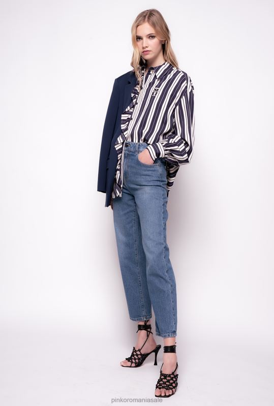 blugi | blugi din denim reciclat cu croială dreaptă Pinko albastru stea safir B0D08890