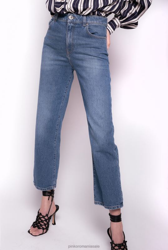 blugi | blugi din denim reciclat cu croială dreaptă Pinko albastru stea safir B0D08890