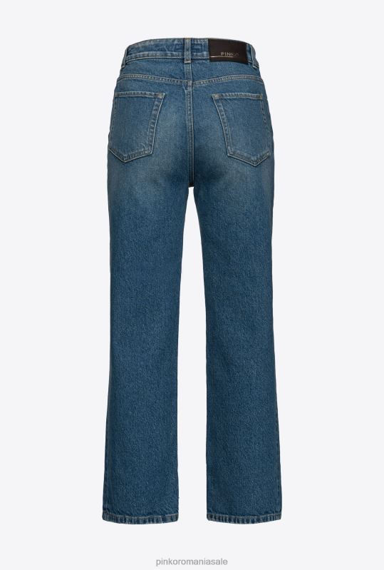 blugi | blugi din denim reciclat cu croială dreaptă Pinko albastru stea safir B0D08890