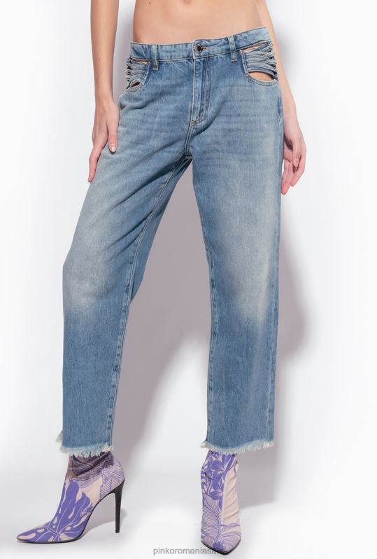 blugi | blugi evazați cu detaliu de șireturi Pinko spălare vintage medie B0D08847