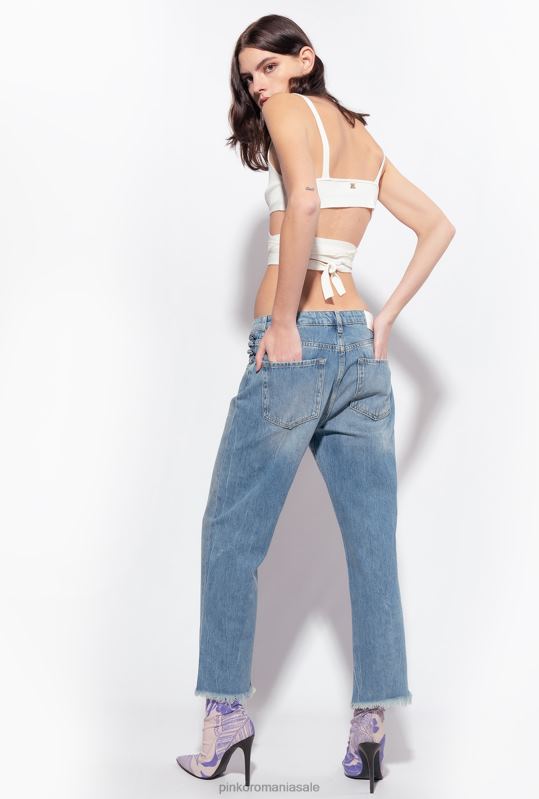 blugi | blugi evazați cu detaliu de șireturi Pinko spălare vintage medie B0D08847