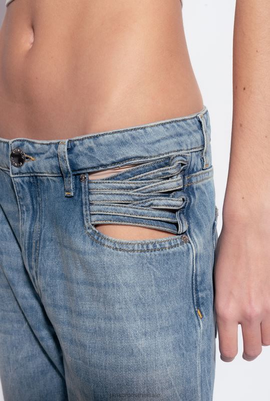 blugi | blugi evazați cu detaliu de șireturi Pinko spălare vintage medie B0D08847