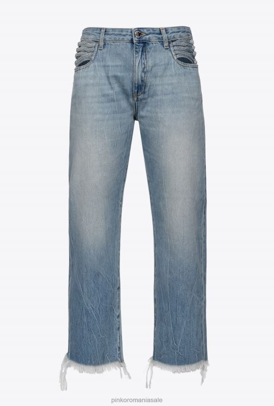 blugi | blugi evazați cu detaliu de șireturi Pinko spălare vintage medie B0D08847