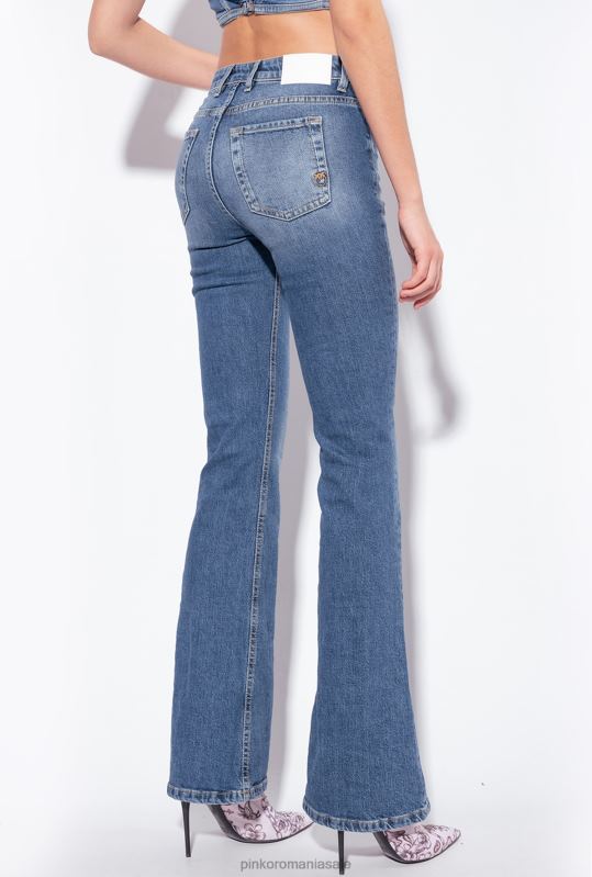 blugi | blugi evazați cu șireturi Pinko spălare vintage medie B0D08818