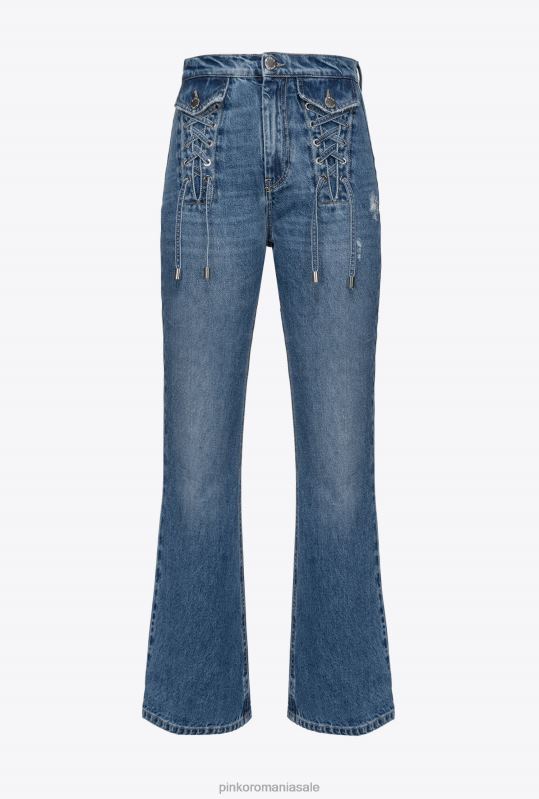 blugi | blugi evazați cu șireturi Pinko spălare vintage medie B0D08818