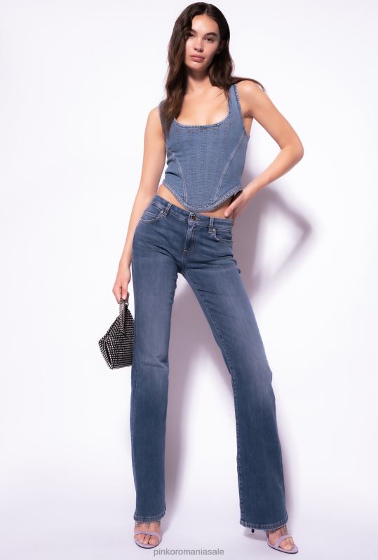 blugi | blugi evazați cu talie joasă Pinko spălare mijlocie închisă B0D08863