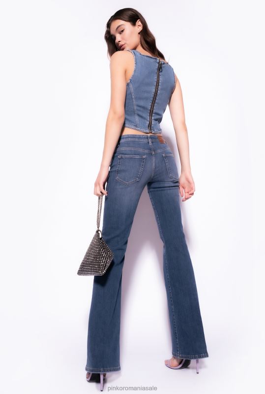 blugi | blugi evazați cu talie joasă Pinko spălare mijlocie închisă B0D08863