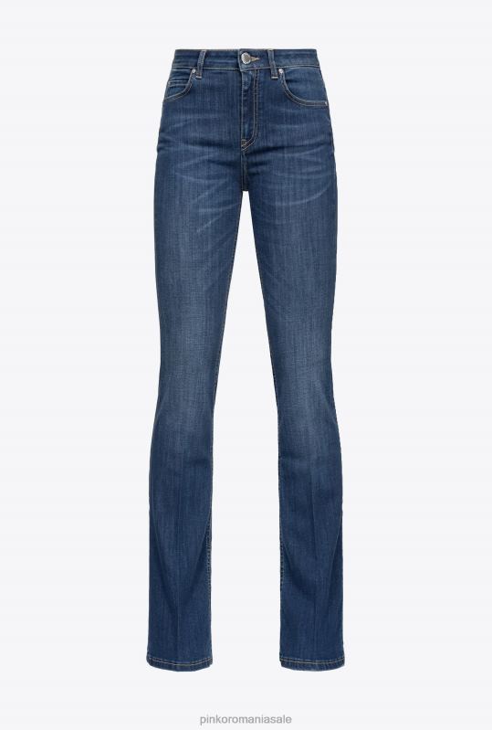 blugi | blugi evazați din denim super-stretch Pinko spălare mijlocie închisă B0D08869