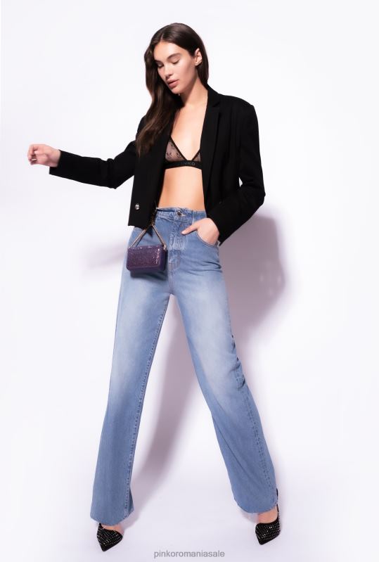 blugi | blugi largi cu talie înaltă Pinko spălare cu piatră ușoară-medie B0D08850