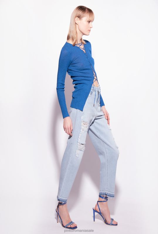 blugi | blugi mom-fit distressed Pinko spălare ușoară cu înălbitor B0D08852