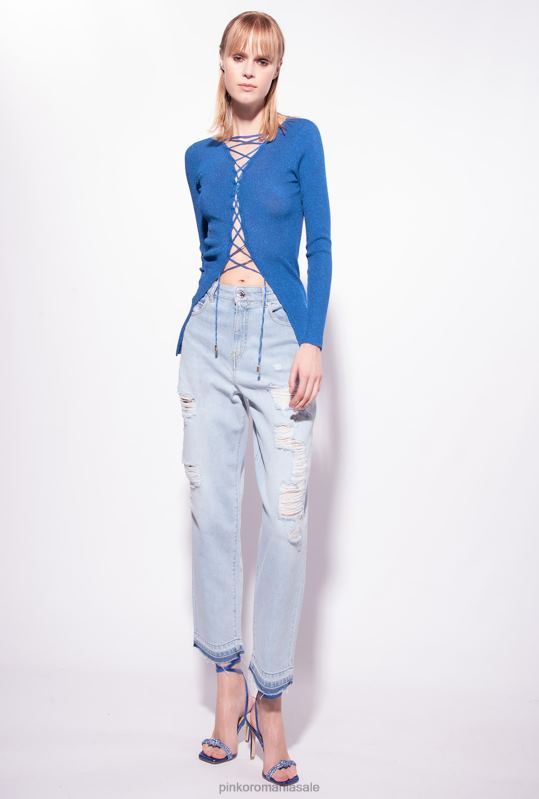 blugi | blugi mom-fit distressed Pinko spălare ușoară cu înălbitor B0D08852