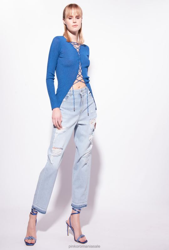 blugi | blugi mom-fit distressed Pinko spălare ușoară cu înălbitor B0D08852