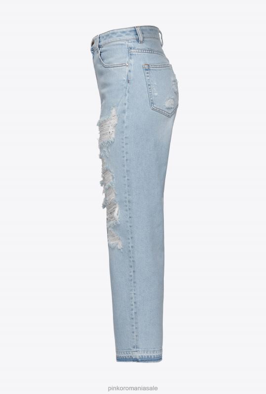 blugi | blugi mom-fit distressed Pinko spălare ușoară cu înălbitor B0D08852