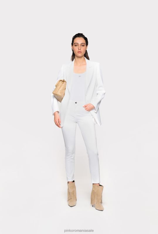 blugi | blugi skinny din denim elastic Pinko alb strălucitor B0D08882