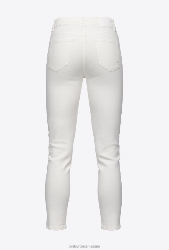 blugi | blugi skinny din denim elastic Pinko alb strălucitor B0D08882