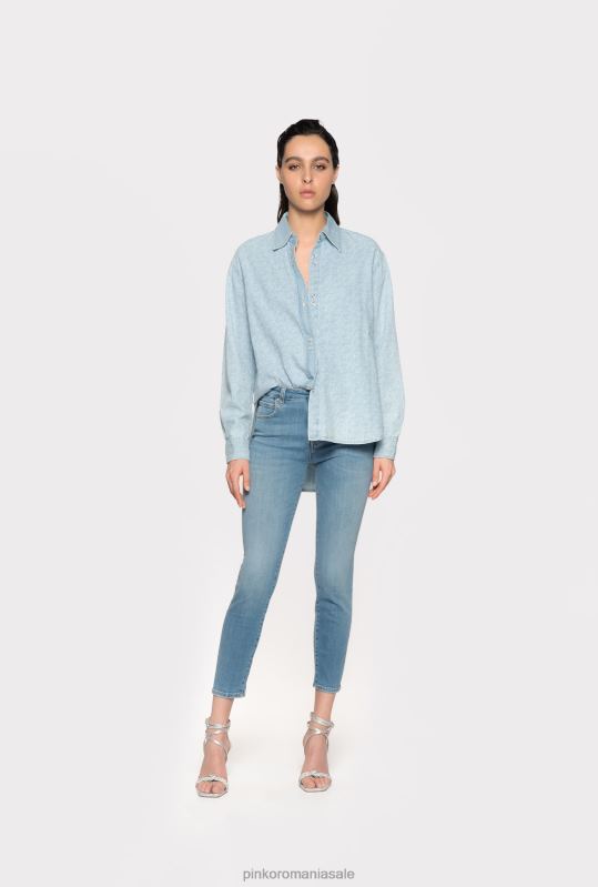 blugi | blugi skinny din denim elastic Pinko spalare usoara B0D08881