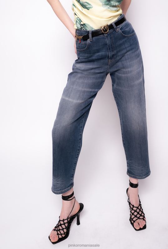 blugi | blugi vintage din denim mom-fit Pinko mostrine blue B0D08889